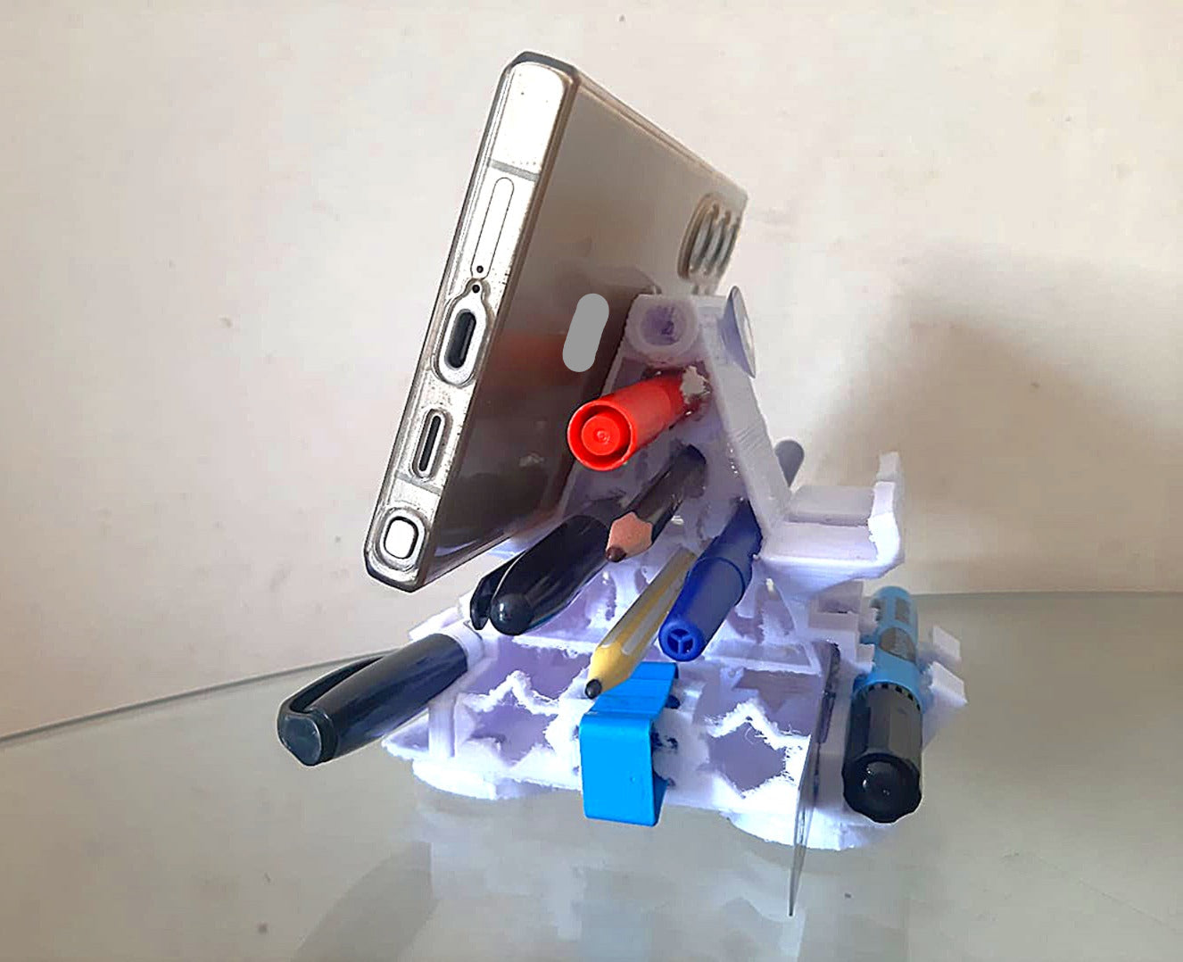 Multipurpose Mobile Phone Stand (Patent pending - Fully functional user experience prototype model - Discounted price)