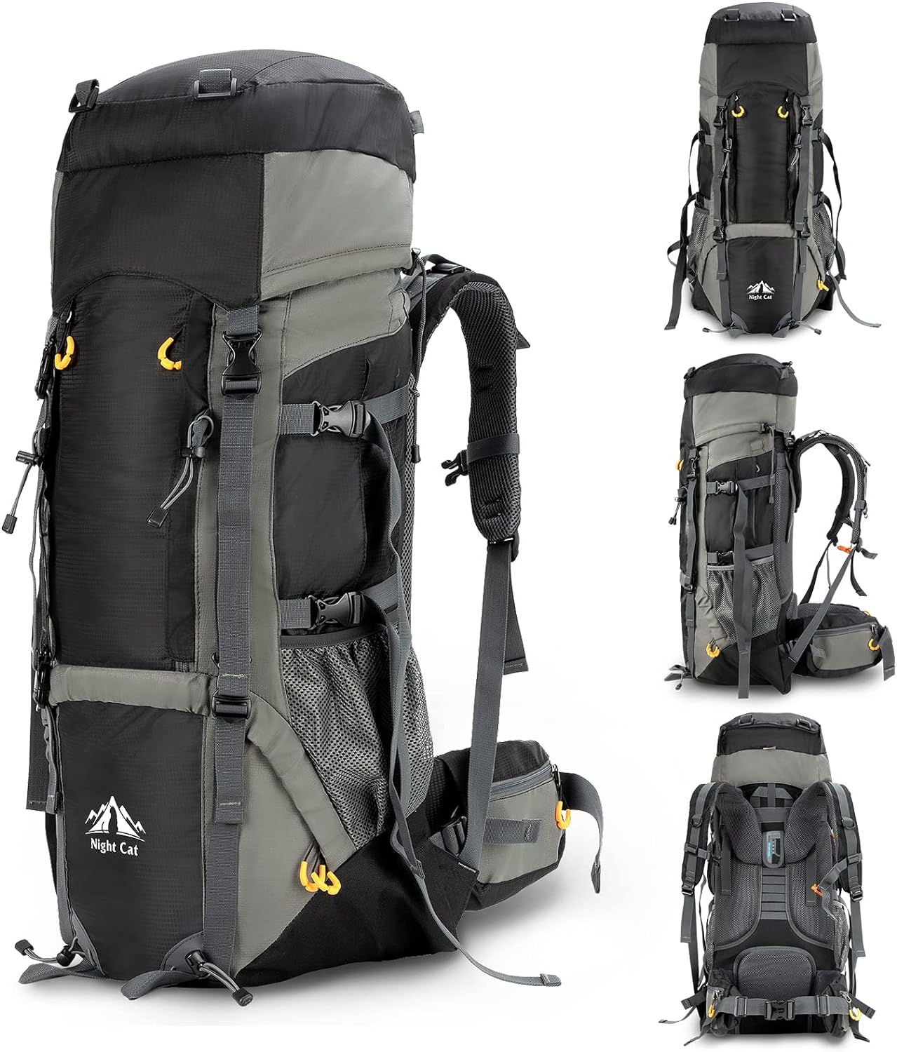 70L Night Cat Hiking Backpack with Internal Frame